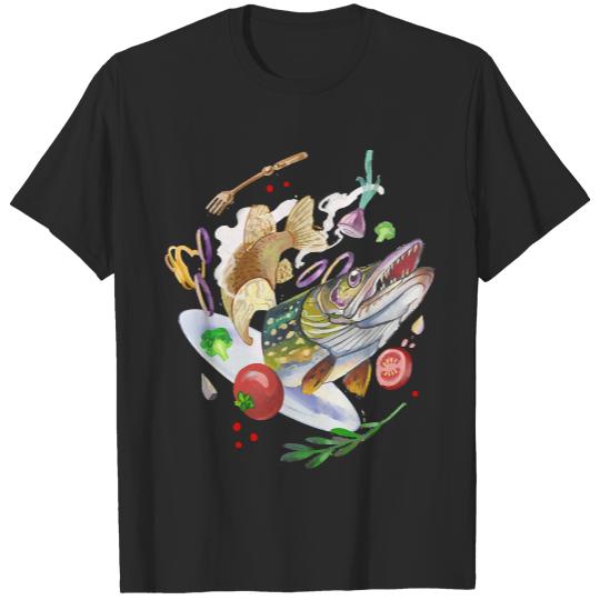 Fishing Lovers T- Shirt Fishing. Fishing lovers. Pike. Pike recipe. Fish T- Shirt T-Shirts