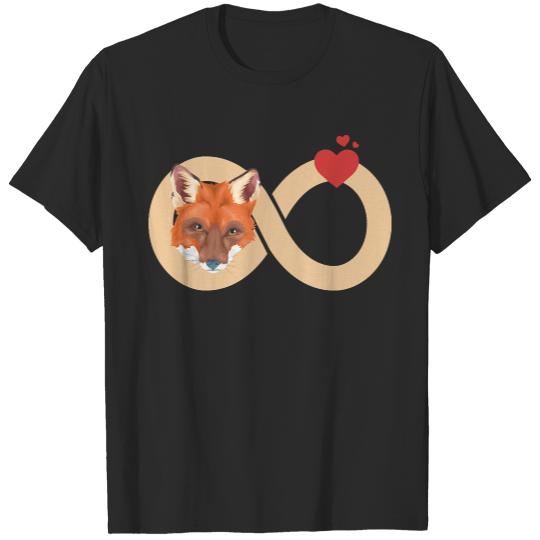 Fox T- Shirt Fox Lover Infinity Symbol Forest Animal Fox T- Shirt T-Shirts