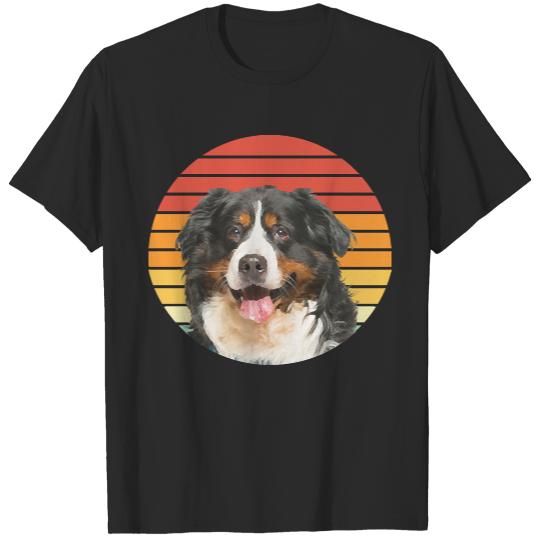 Bernese Mountain Dog T- Shirtbernese mountain dog vintage retro face dog T- Shirt T-Shirts