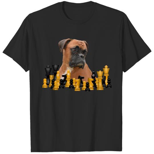 Boxer Dog Chess Game T- Shirt Boxer Dog - Chess Game T- Shirt T-Shirts