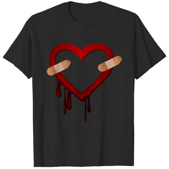 Heart Bleed Patched T-shirt