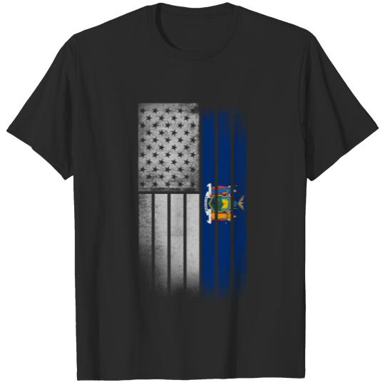 USA Vintage New York State Flag T-shirt