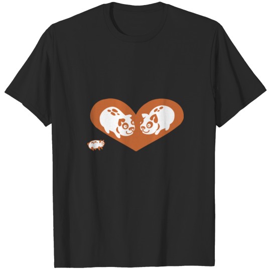 Valentine Dogs in Heart T-shirt