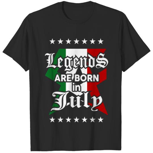 Legends are born in JULY T-shirt