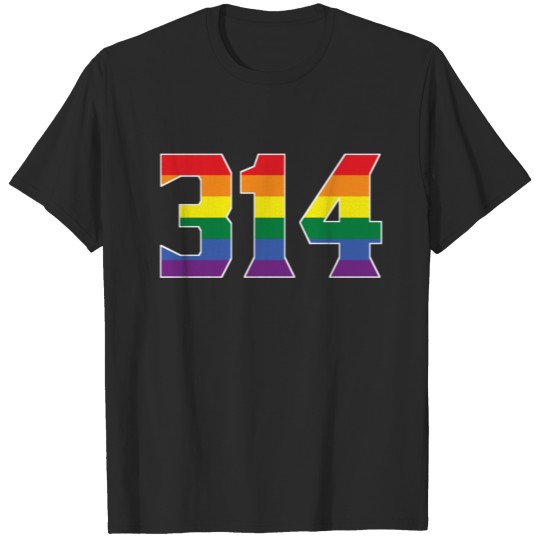 Gay Pride 314 St Louis Area Code T-shirt