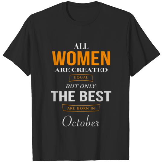 October Birthday Women T-shirt