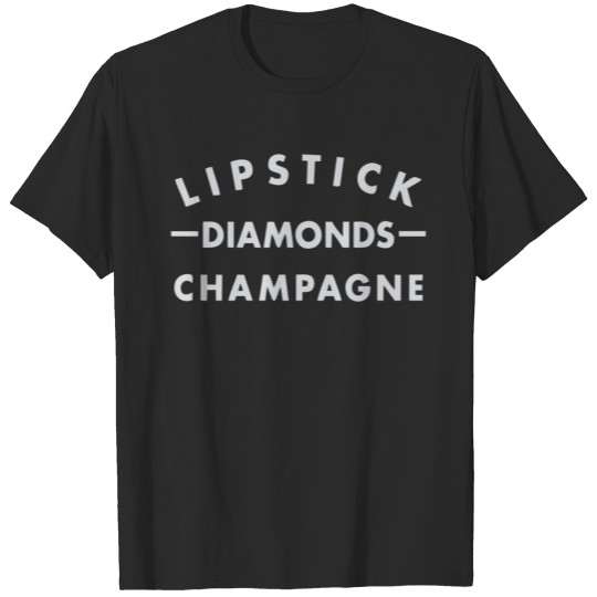 Lipstick Diamonds Champagne T-shirt