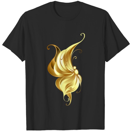 Gold jewelry jevel cool butterfly insect vector T-shirt