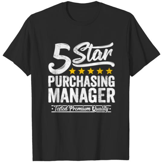 Best Purchasing Manager Gift 5 Star Job Workmate T-shirt