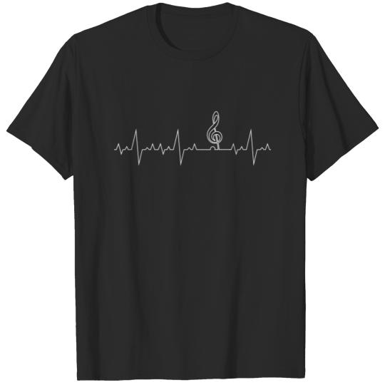 Heartbeat Clef - treble clef - music - love -hobby T-shirt