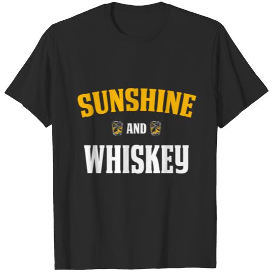 Funny Whiskey Lover Gift Sunshine and Whiskey T-shirt