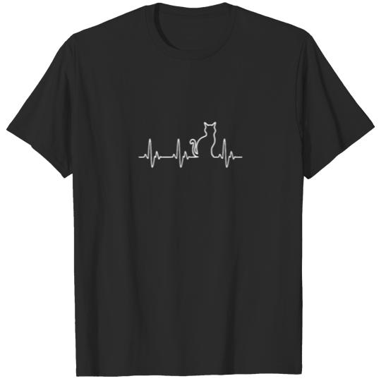 hearbeat cat T-shirt