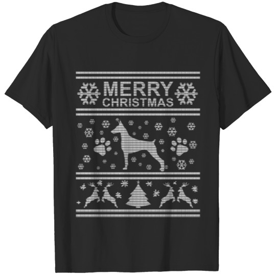 Ugly Christmas Sweater Rottweiler T-shirt