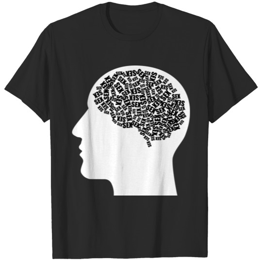 sex brain man men penis T-shirt