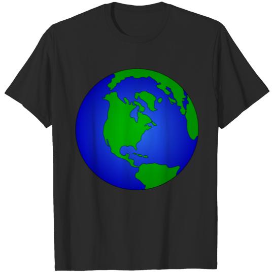 globus planet erde earth kontinente continents45 T-shirt