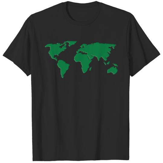 globus planet erde earth kontinente continents126 T-shirt