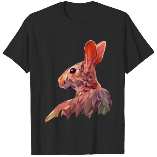 vector rabbit bunny poly T-shirt