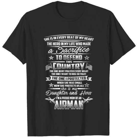 Airman T shirt She is in everyday beat of my heat T-shirt
