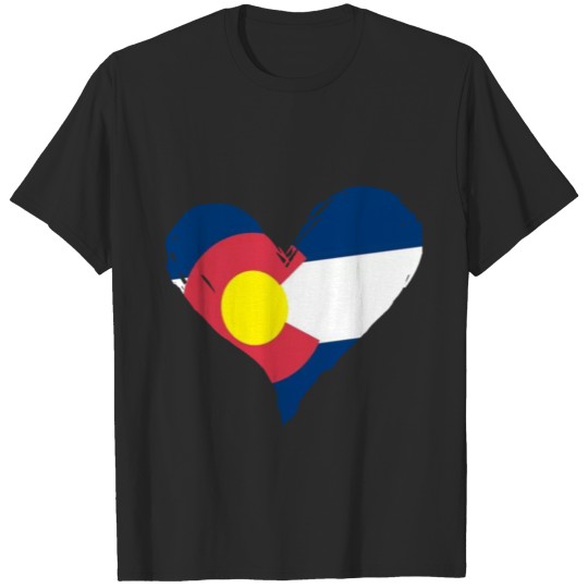 Women s Colorado Flag Heart Colorado T-shirt