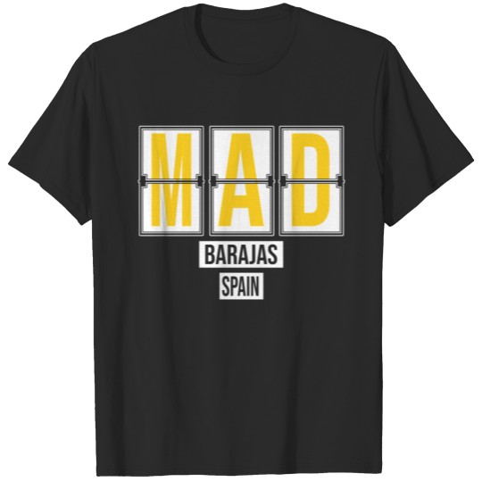 MAD - Madrid Spain Airport Code T-shirt