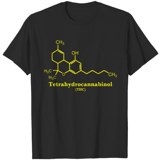 THC Molecule Tetrahydrocannabinol ©WhiteTigerLLC. T-shirt