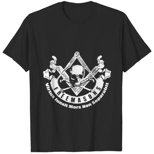 FREEMASON Masonic Skull Square Compass Masonry Fre T-shirt
