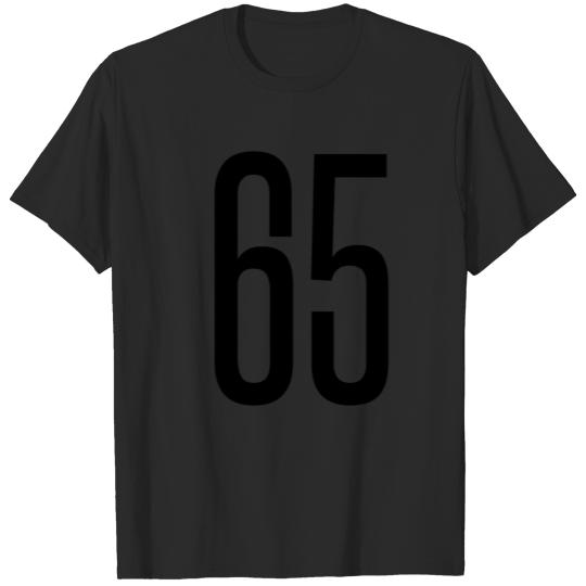 Tall number 65 T-shirt