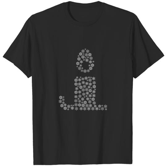 Snow Wordcloud of a candle mdf form (white) T-shirt
