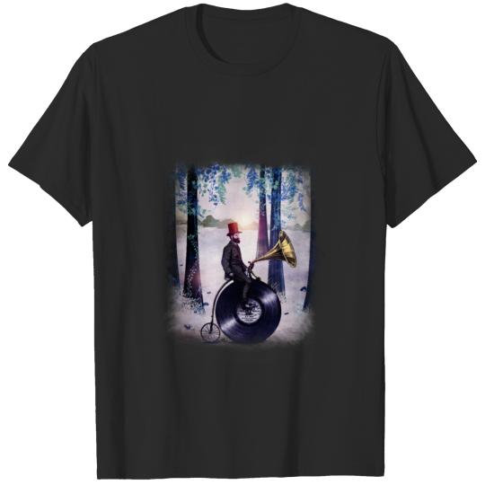 Music man in the forest T-shirt