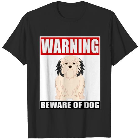 Warning Lowchen Beware Of Dog T-shirt