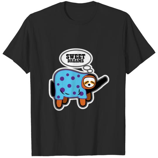 Sweet Dreams Sloth Pajamas Bed Time - Zoo Animal T-shirt