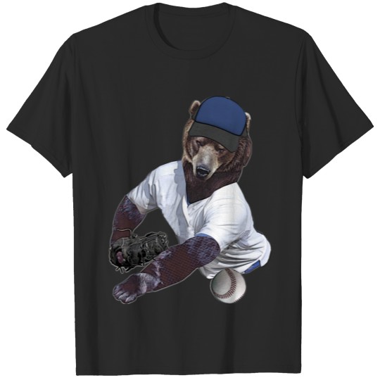 Baseball Bear Pitcher T-shirt