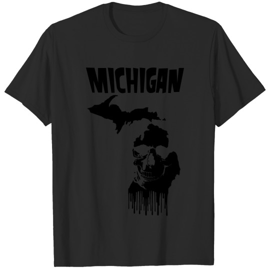 Michigan punk skull T-shirt