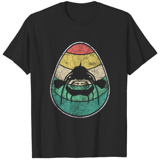 Catfish Fishing Easter Egg Fisherman Gift Idea T-shirt