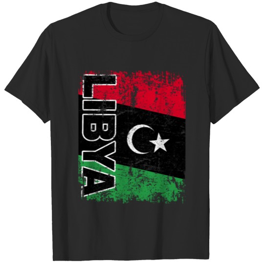 Libya Flag - Libyan Roots - Vintage Look T-shirt