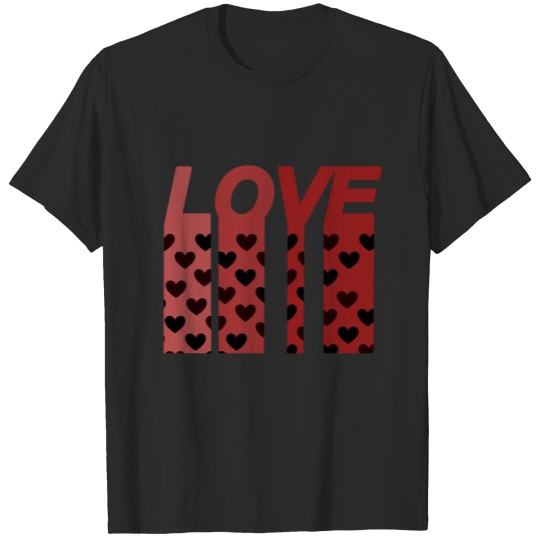 Love love with heart t shirt gift T-shirt