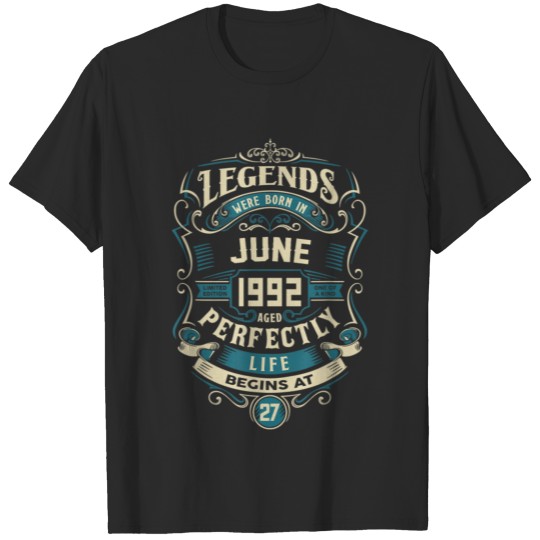 Retro Vintage June 1992 birthday T-shirt