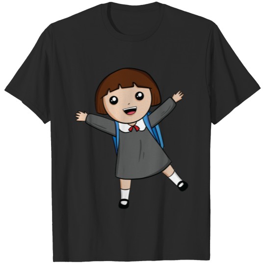 happy school girl little happy girly present class T-shirt