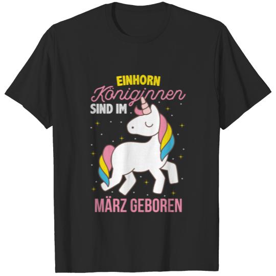 Unicorn Lover March Birthday T-shirt
