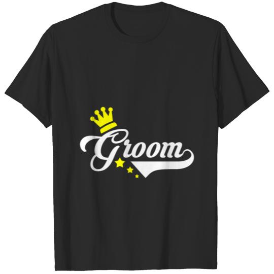 Groom King Crown Gift T-shirt