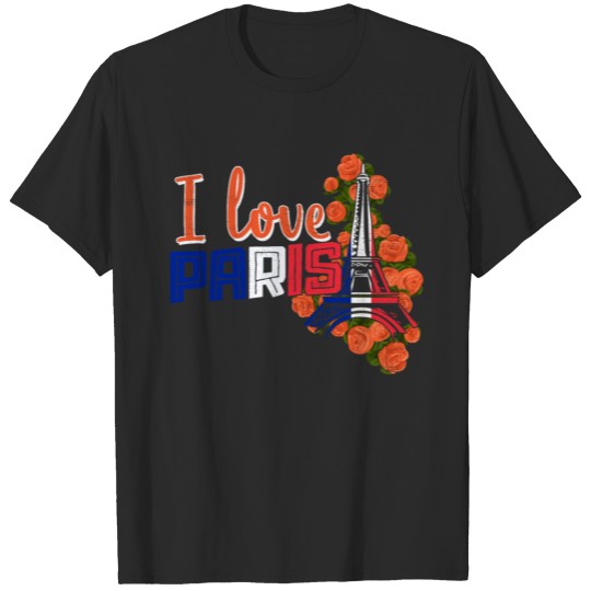 I Love Paris French France Counttry Tourist Home T-shirt