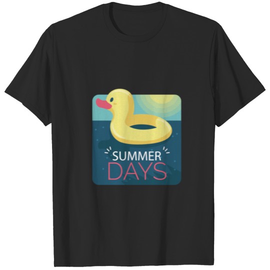 Summer Day Duck Pond Swimming Pool Summer Day Bath T-shirt