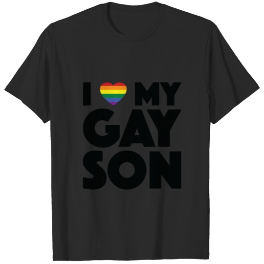 I Love Gay Son Pride LGBT Flag Homosexual Family T-shirt