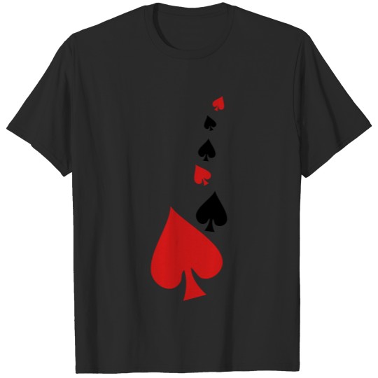 spade poker spades in a line down T-shirt