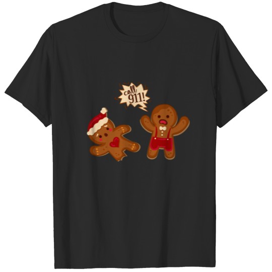 gingerbread man cookie 911 T-shirt