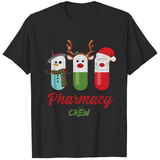 Pills Snowman Reindeer Santa Pharmacy T-shirt