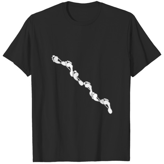 Slackline Footprint Slacklining Rope Walking Gift T-shirt