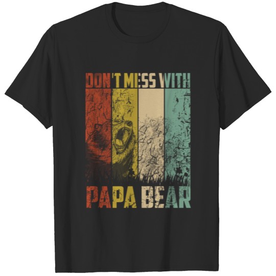 Do not mess with papa bear, retro T-shirt