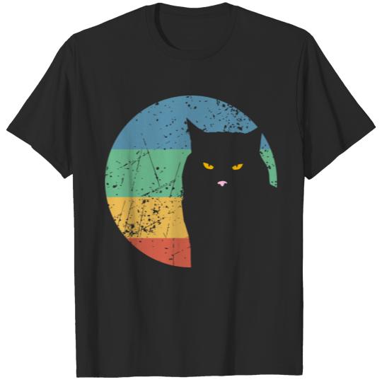 Black Cat Retro Vintage Gift for Pet Lover T-Shirt T-shirt