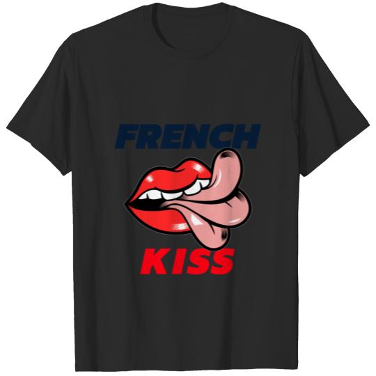 French Kiss Red and blue T-shirt